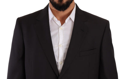 Gray Polyester Single Breasted Formal Suit