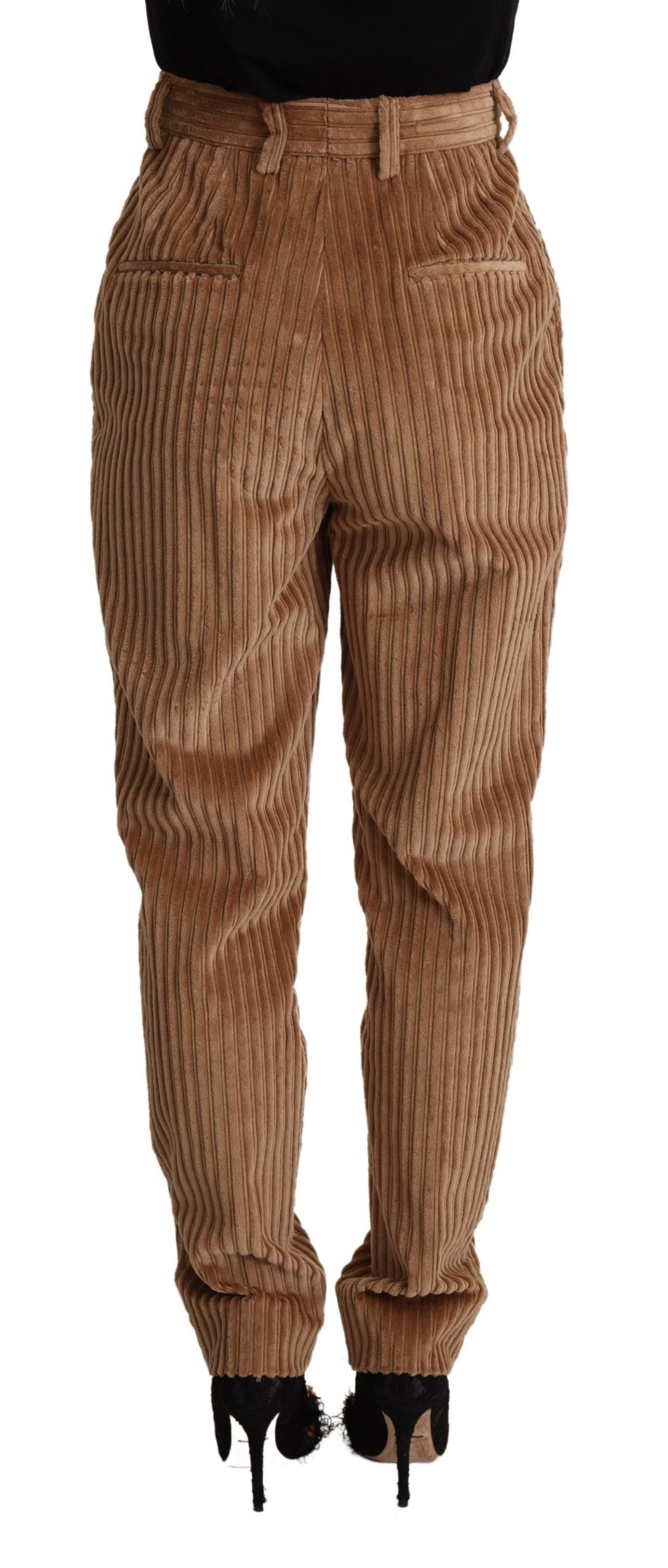 Brown Corduroy Cotton Trouser Tapered Pants