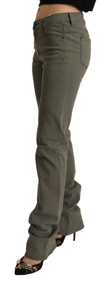 Gray Low Waist Cotton Skinny Denim Trouser Jeans