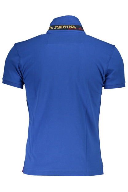 Blue Cotton Polo Shirt
