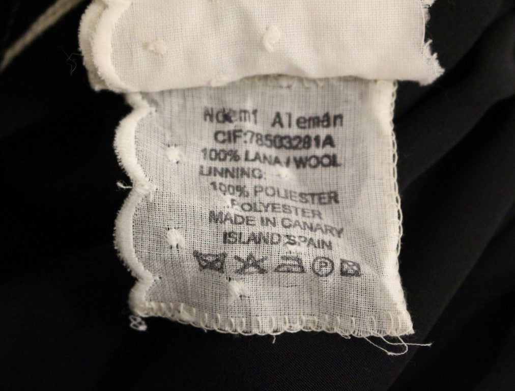 Gray Checkered Wool Shorts Skirt