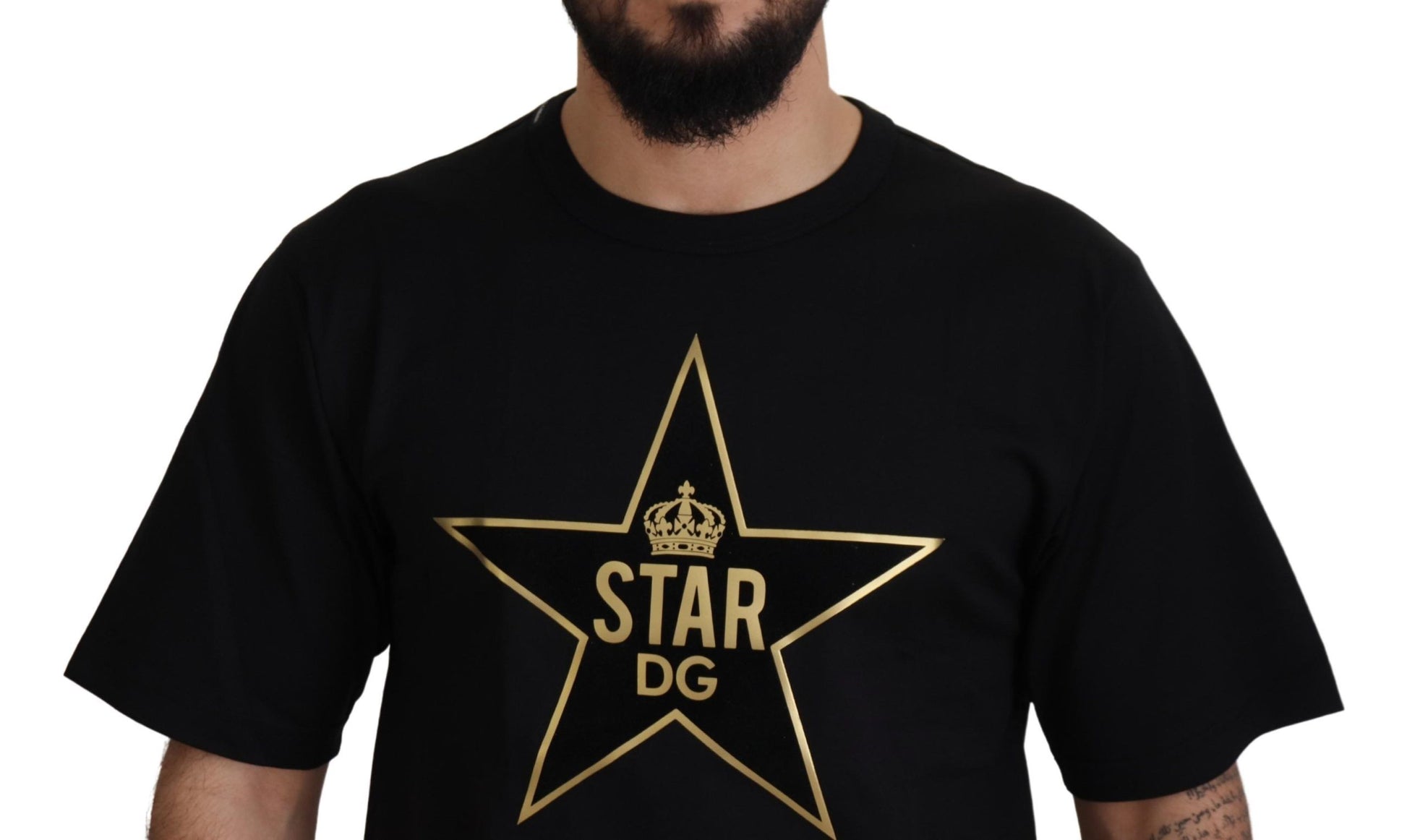 Black Gold STAR Crown DG Cotton Crewneck T-shirt