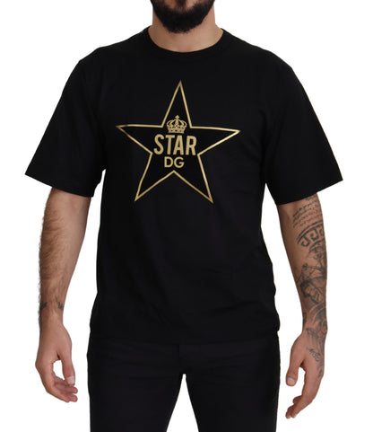 Black Gold STAR Crown DG Cotton Crewneck T-shirt