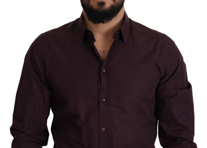 Purple Cotton GOLD Slim Fit Dress Shirt