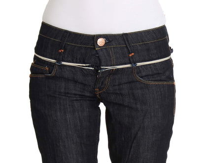 Blue Denim Cotton Bottoms Straight Fit Jeans
