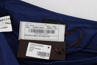 Blue Above Knees Bermuda Shorts