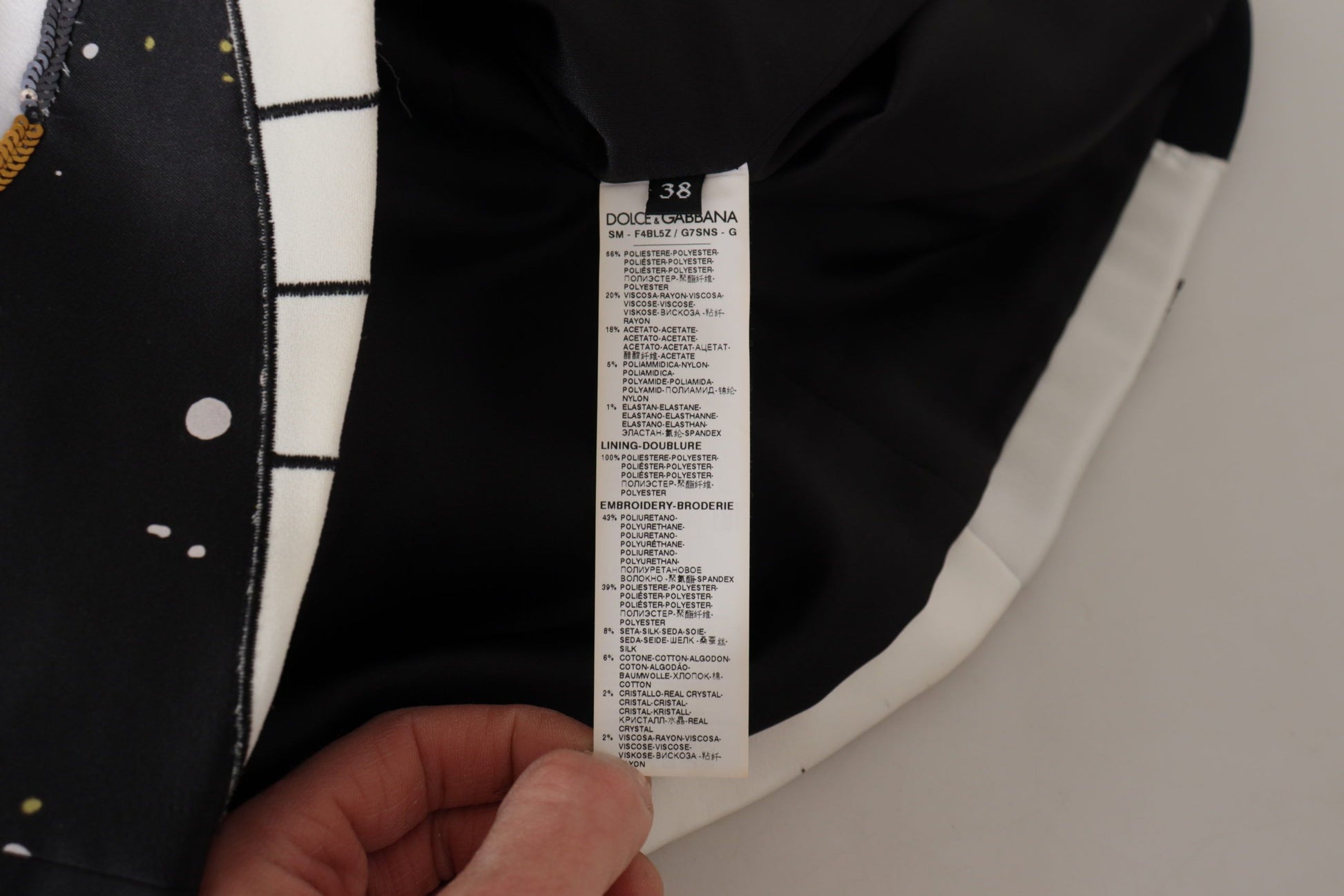 Black Love Clock Sequined Piano Skirt