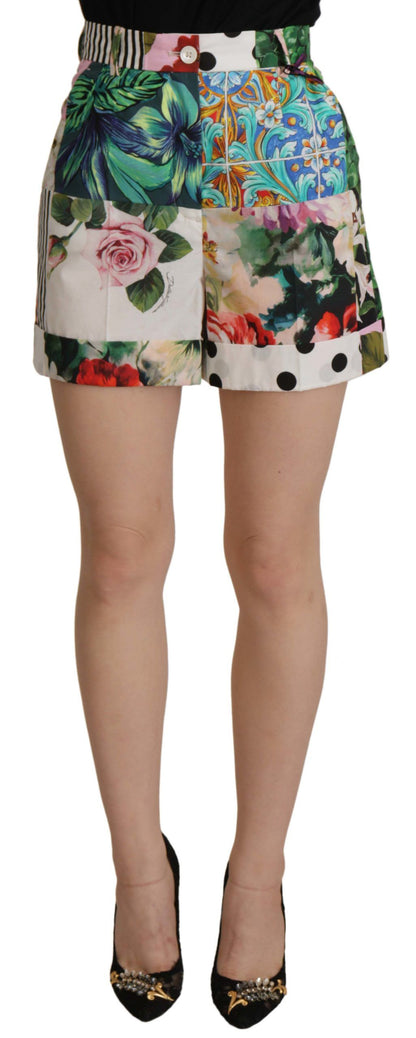 Multicolor High Waist Hot Pants Shorts
