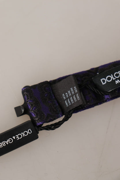 Blue Geometric Silk Adjustable Neck Papillon Tie