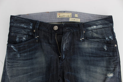 Blue Cotton Regular Straight Fit Jeans