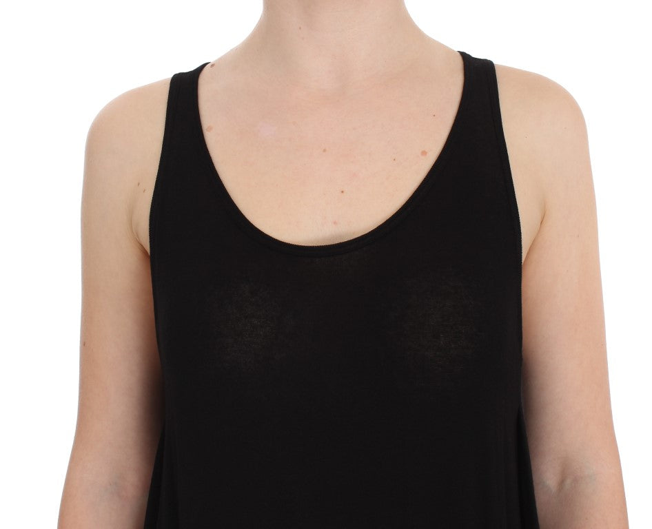 Black Stretch Sleeveless Blouse