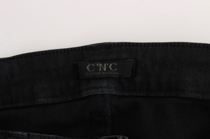 Black Cotton Slim Fit Denim Jeans