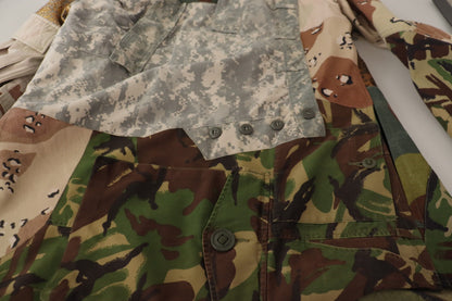 Multicolor Button Down Patchwork Shirt