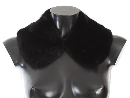 Black Mink Fur Shoulder Collar Scarf