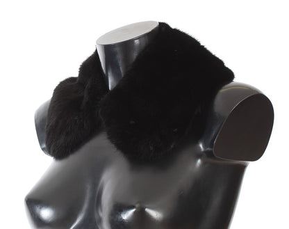 Black Mink Fur Shoulder Collar Scarf