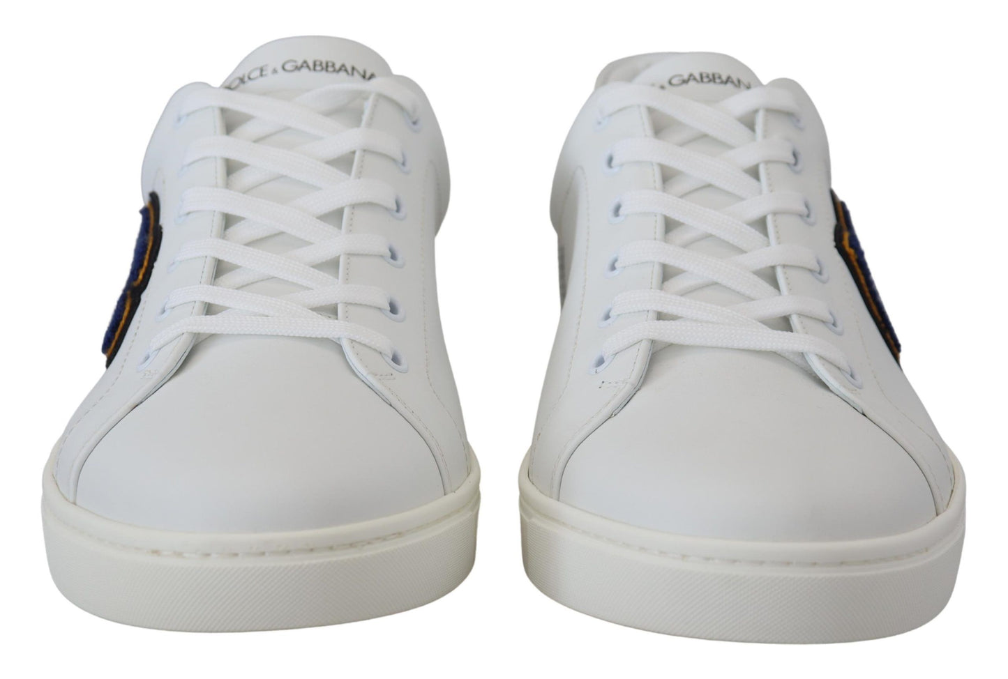 White Leather DG Logo Casual Sneakers Shoes