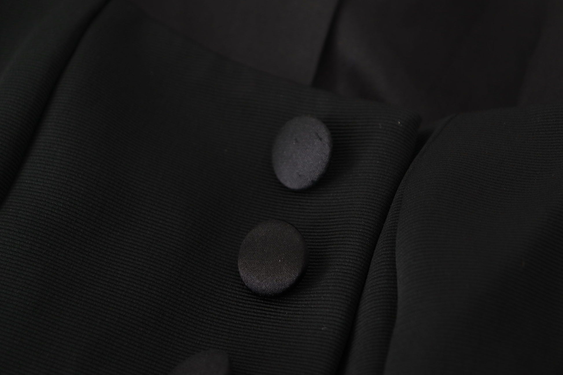 Black Slim Fit Long Sleeves Snap Jacket