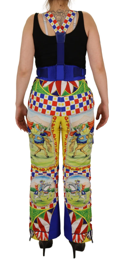 Multicolor Printed Snow Trouser Pants