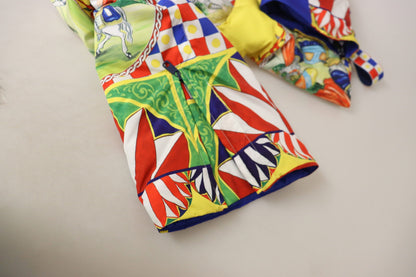 Multicolor Printed Snow Trouser Pants