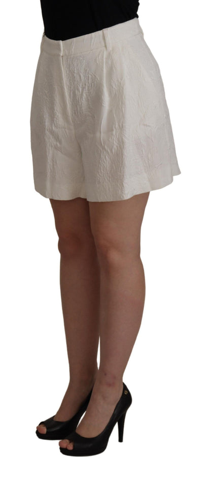 White High Waist Culotte Cotton Shorts