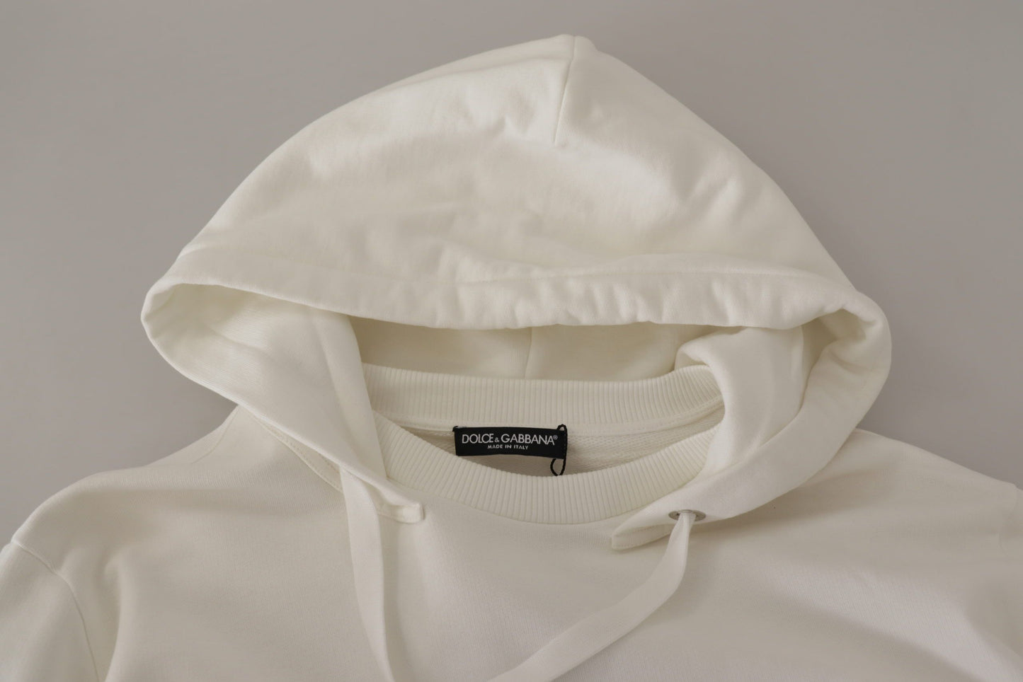 White Hoodie Pullover Embroidered Sweater