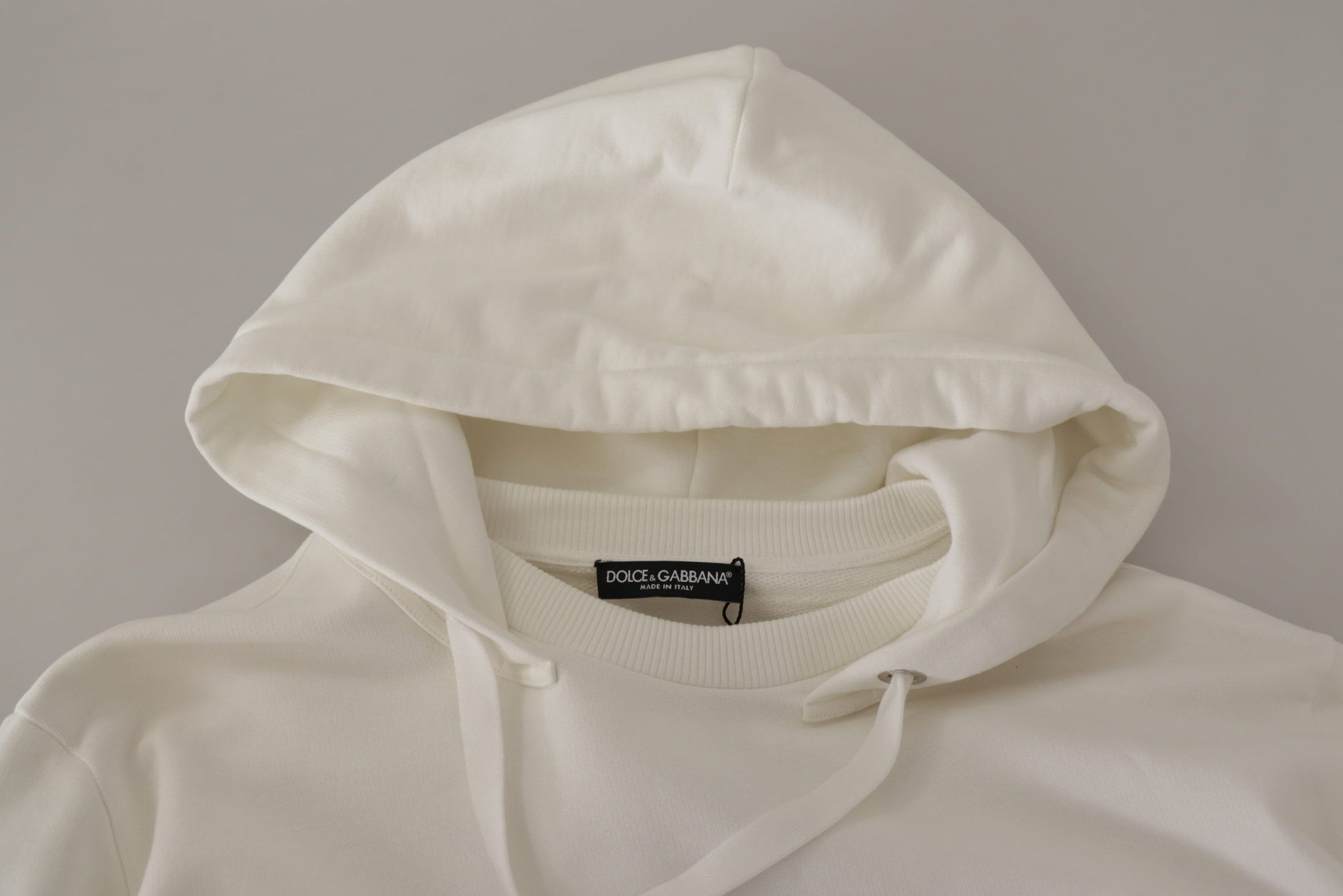 White Hoodie Pullover Embroidered Sweater