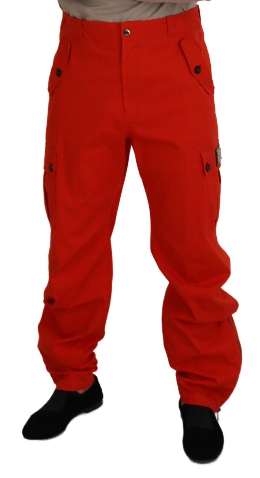 Red Cargo Men Trousers Cotton Pants