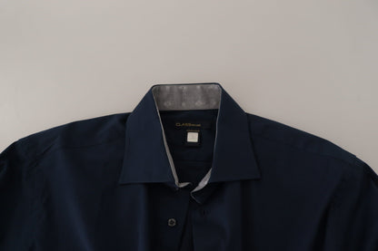 Navy Blue Cotton Dress Formal Shirt