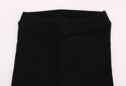 Black Slim Fit Women Cashmere Pants