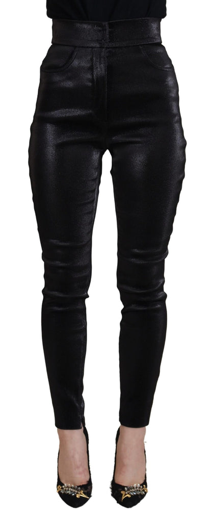 Black Washed Cotton Skinny Denim Jeans