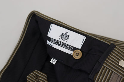 Multicolor Striped Pure Cotton Men Pants