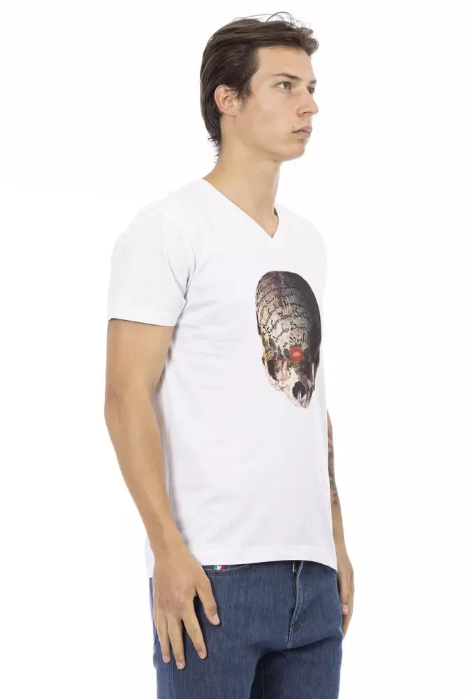 White Cotton Men's T-Shirt