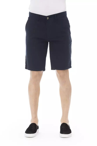 Blue Cotton Men's Bermuda Short