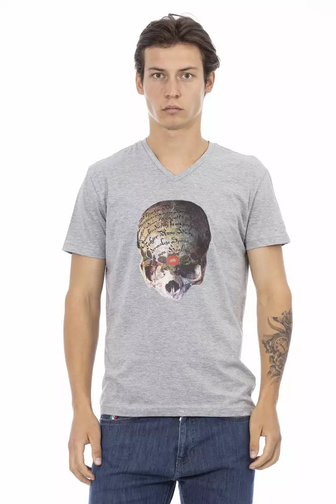 Gray Cotton Men's T-Shirt
