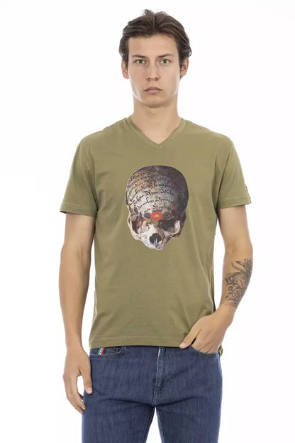 Green Cotton Men's T-Shirt