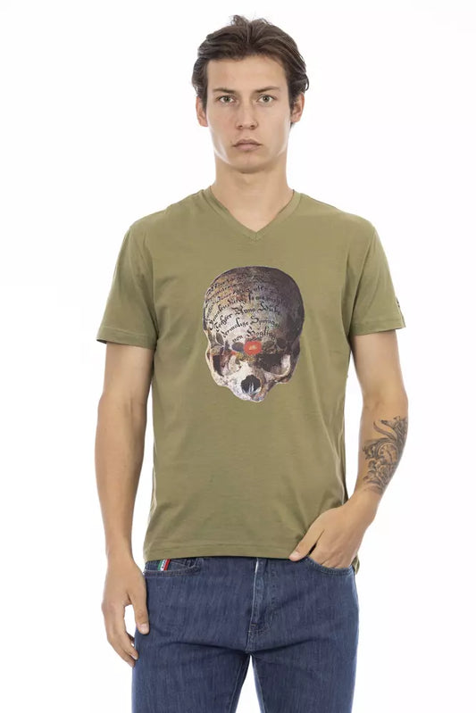 Green Cotton Men's T-Shirt