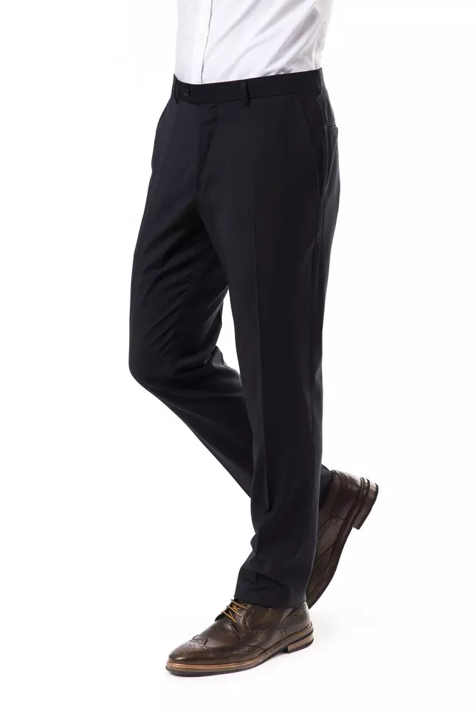 Gray Wool Men's Suit Pant