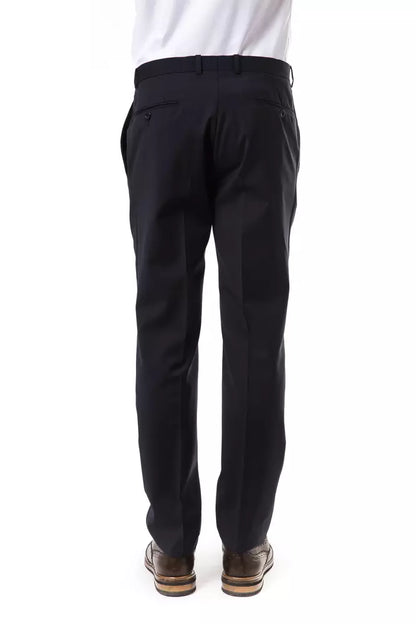 Gray Wool Men's Suit Pant