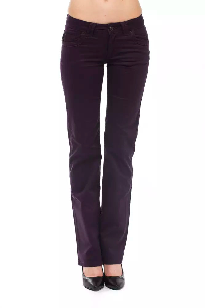 Purple Cotton Women Pant