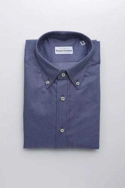 Blue Cotton Mens Shirt