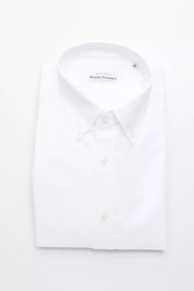 White Cotton Men's Shirt