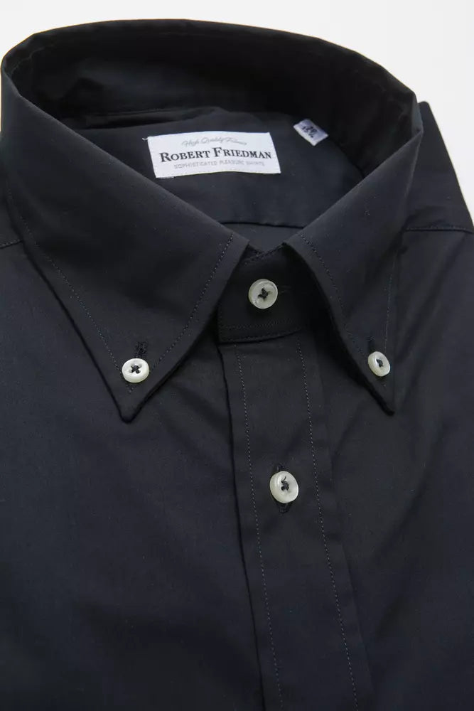 Black Cotton Men's Shirt