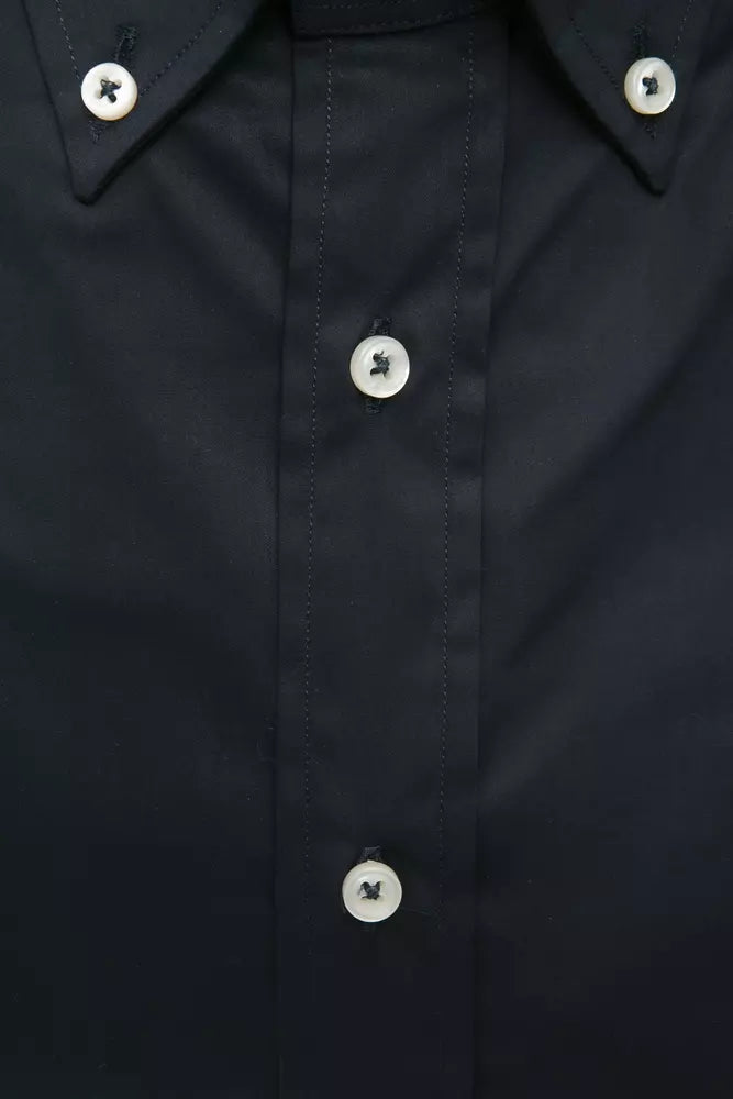 Black Cotton Men's Shirt