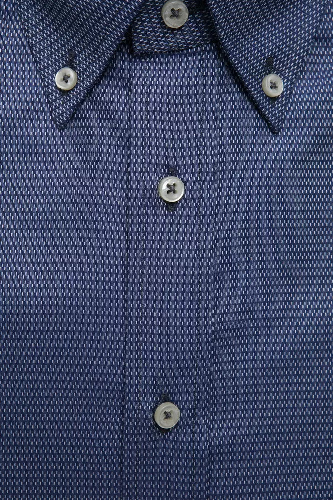 Blue Cotton Mens Shirt