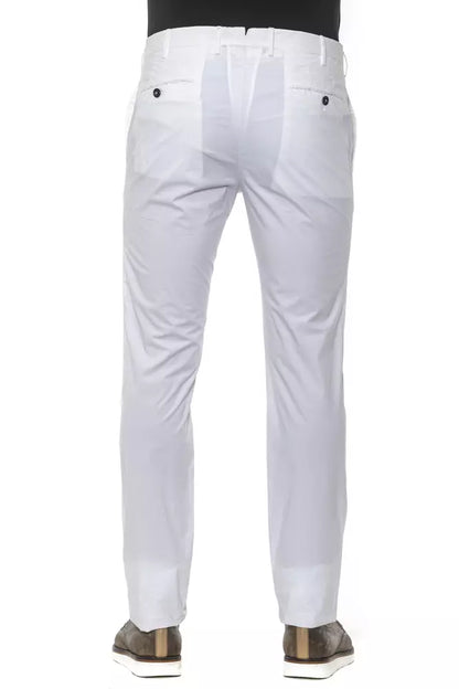 White Cotton Men's Trouser