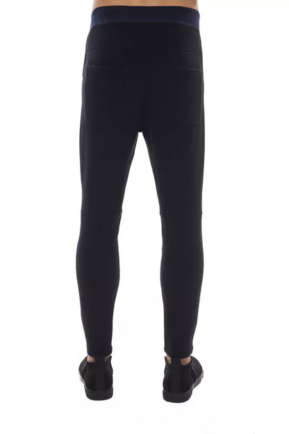 Black Viscose Men Pant