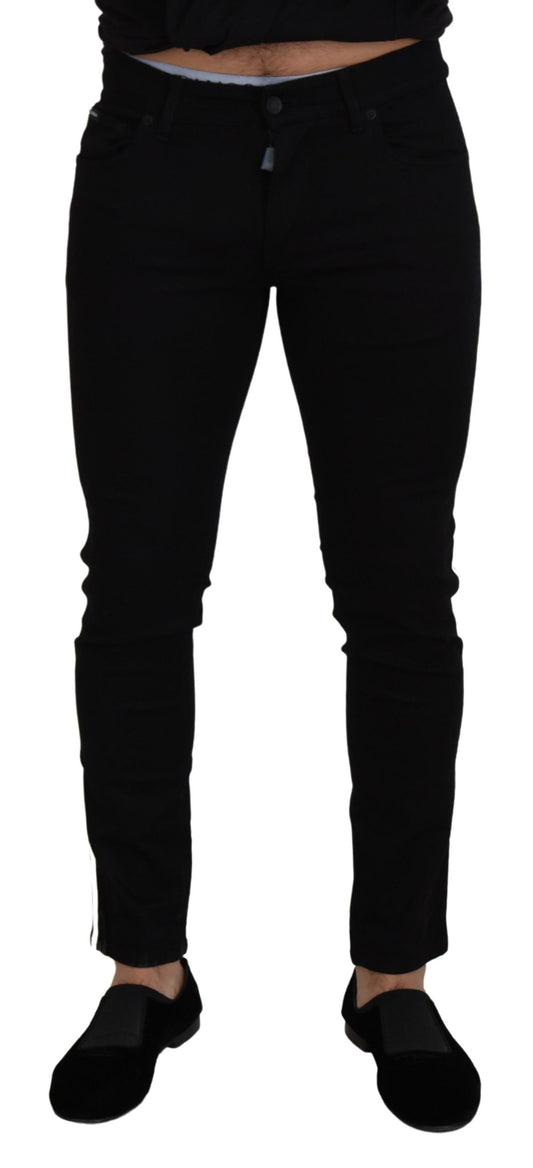 Black Cotton DG Crown Men Denim Jeans