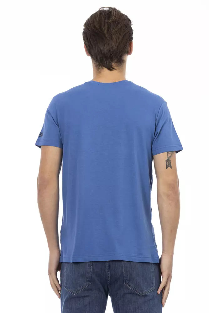 Blue Cotton Men's T-Shirt