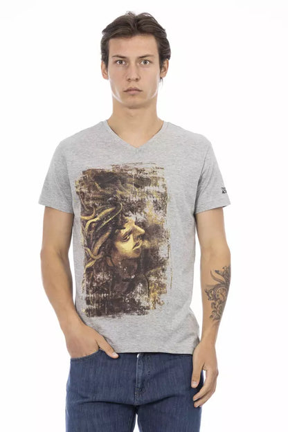 Gray Cotton Men's T-Shirt