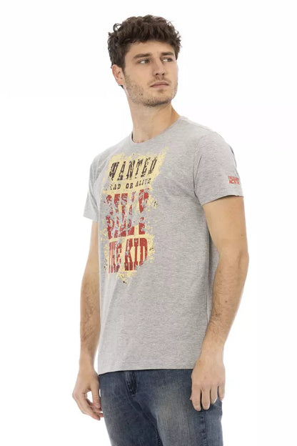 Gray Cotton Men's T-Shirt